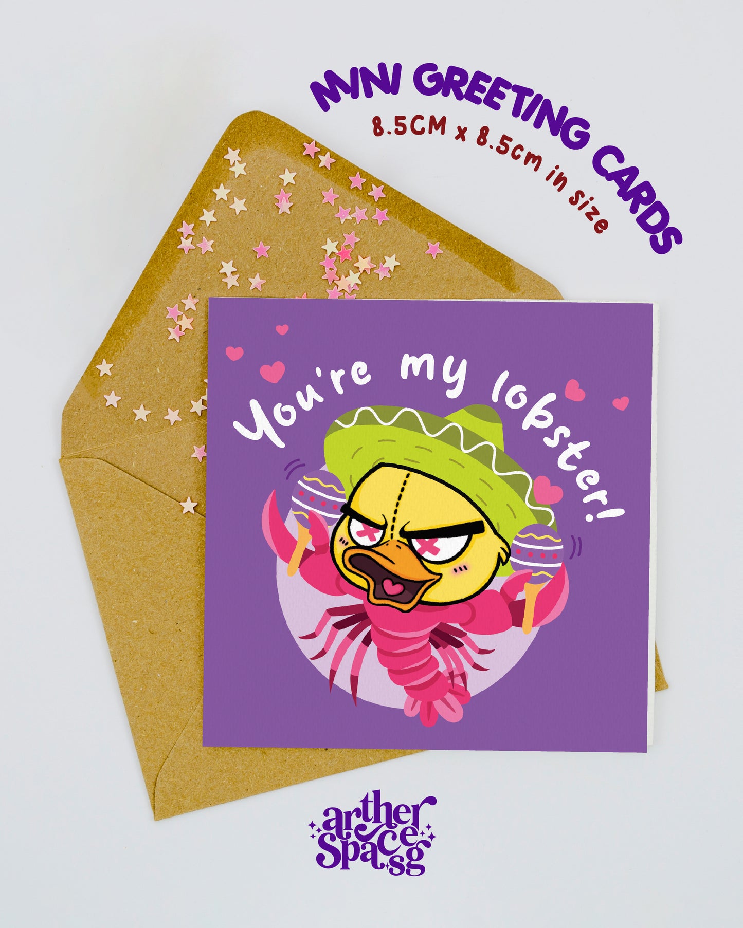 You're my Lobster Mini Greeting Card