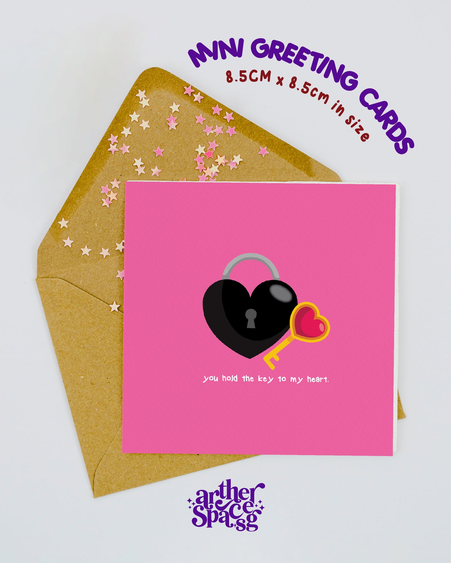 You hold the key to my heart Mini Greeting Card