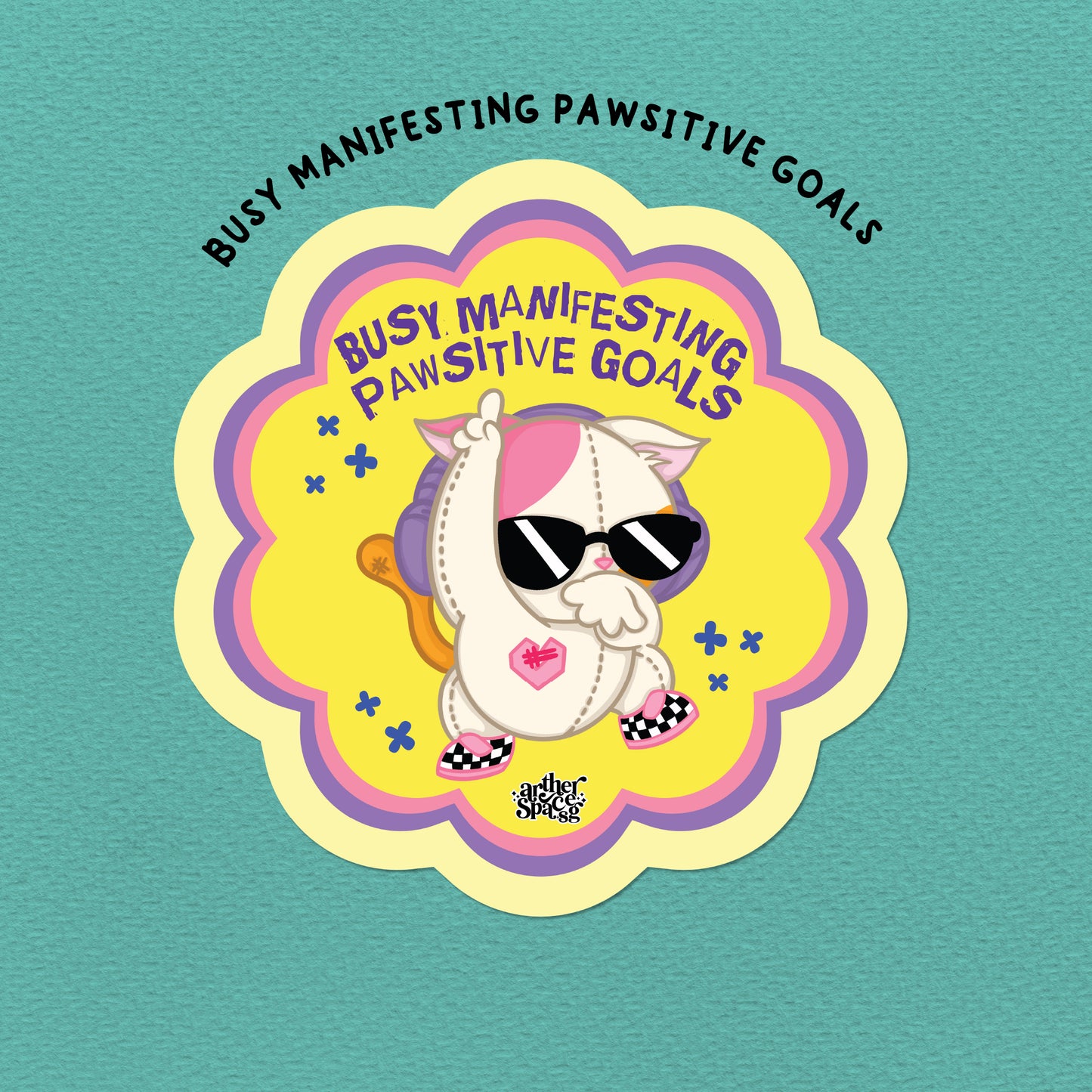 Busy Manifesting Positive Goals Stickers