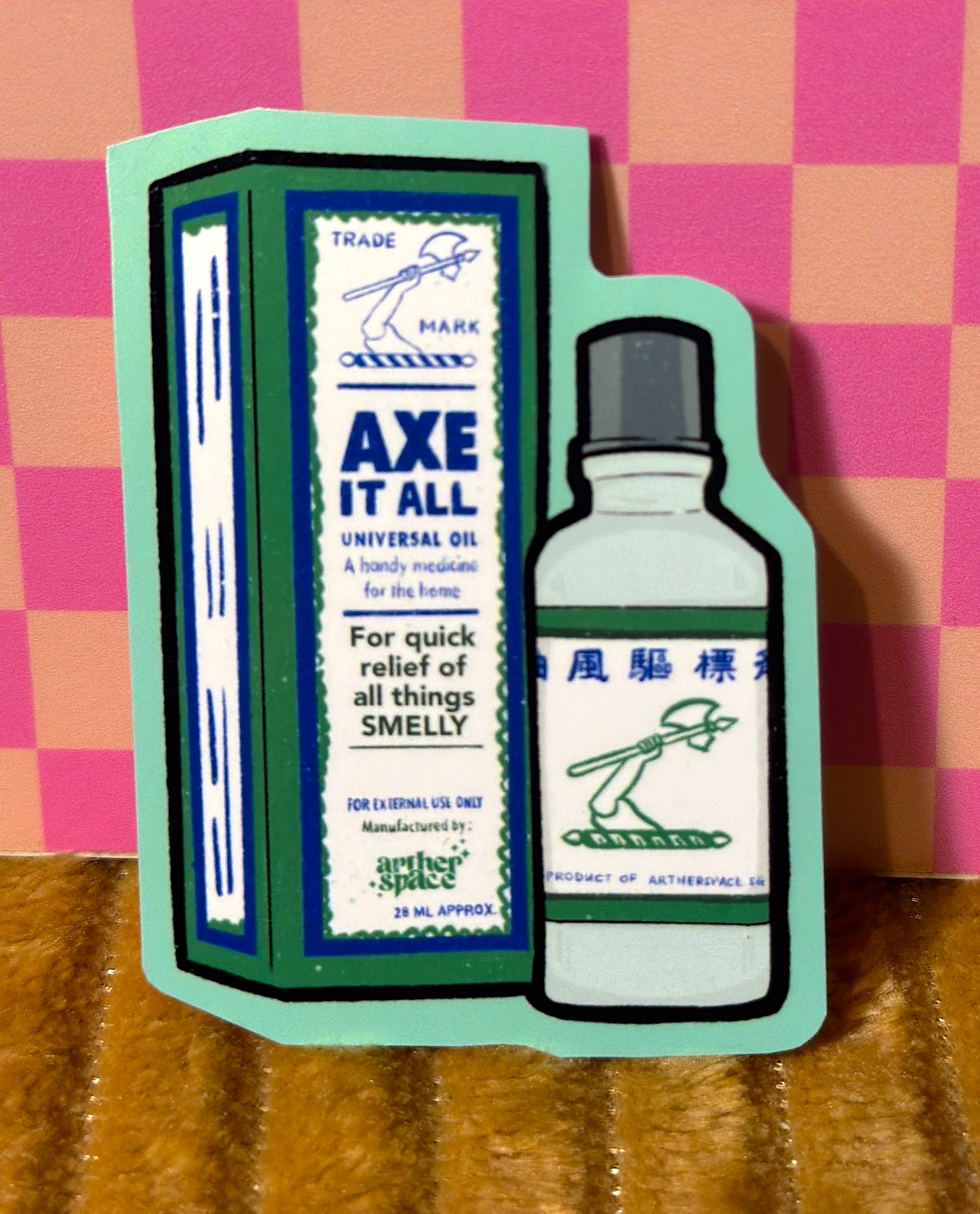 Axe Oil Sticker