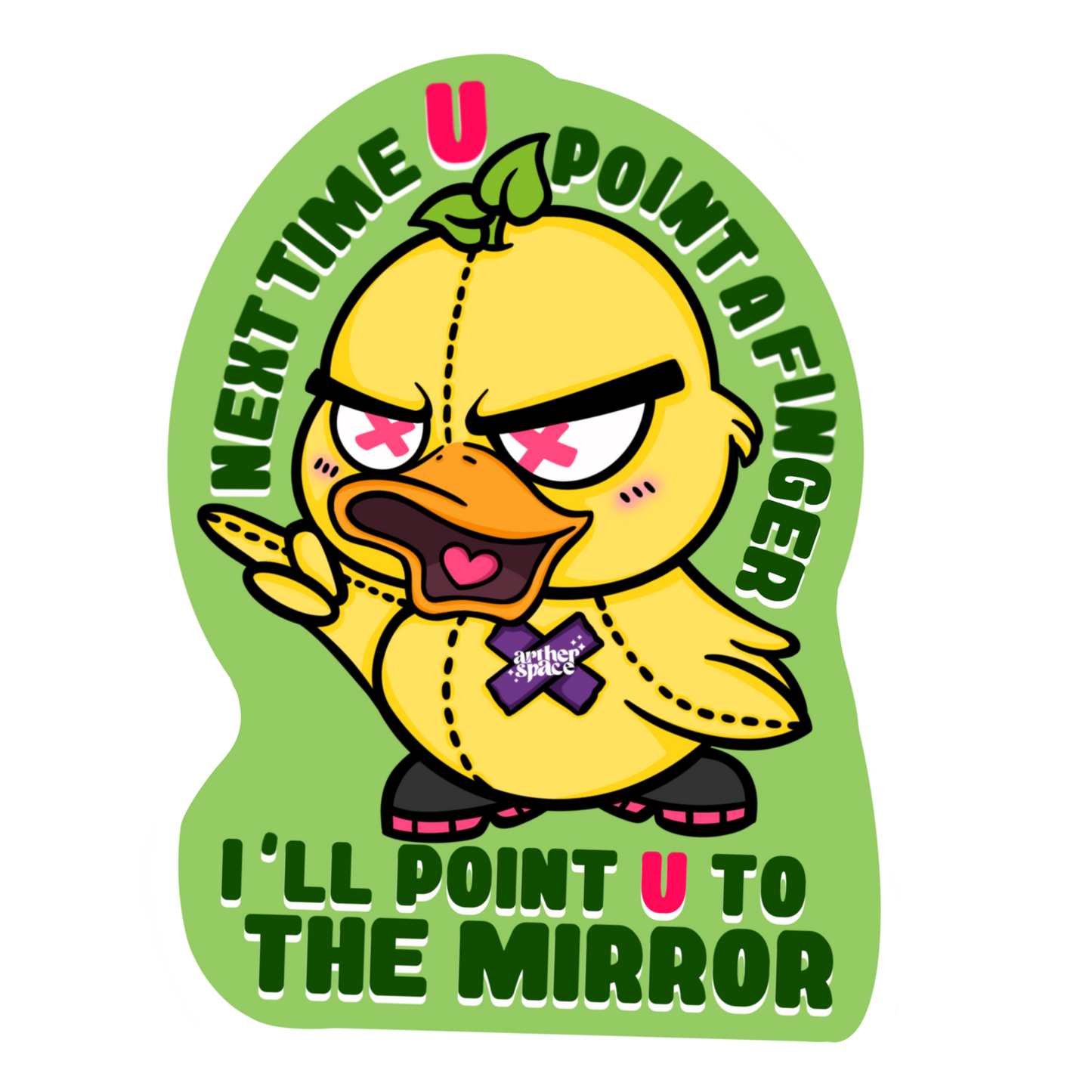 Playing God Emo Sticker